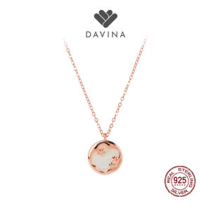 DAVINA Ladies Nayla Necklace Rose Gold Color Sterling Silver 925 - Kalung Wanita Perak S925