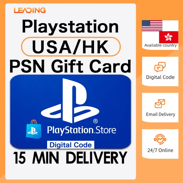 PSN USA/HK⚡1 USD~100 USD/20 HKD~1500 HKD PlayStation Gift Card
