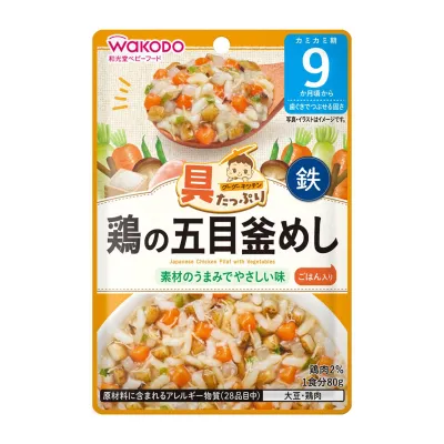 Wakodo WAKODO Food Pouch - Japanese Chicken Pilaf with Vegetables (9 Months)