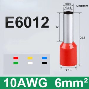 1000 ชิ้น หางปลา คอร์ดเอ็น E Cord-End E2508 E6012 หางปลาคอร์ดเอ็น ตัวเลือก แดง (2.5มิล、6มิล)  หางปลาเข็ม คอร์ดเอ็น หางปลา หางปลาสายไฟ ข้อต่อสายไฟ ไฟฟ้า ธันไฟฟ้า