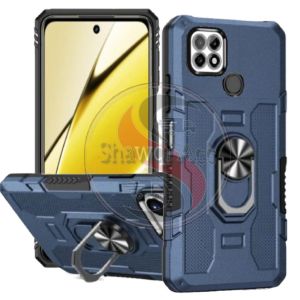 Casing Untuk Realme C21/C21Y Case Robot Hit Eye Whit Ring Transformer Phantom Hybrit Armor