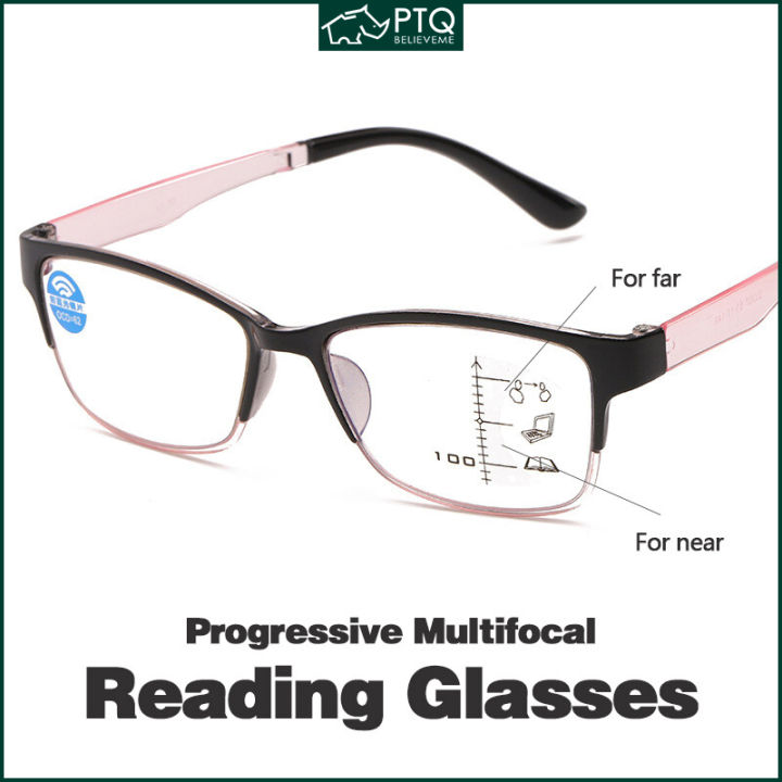 Progressive Multifocal Reading Glasses Women Smart Zoom Easy To Look