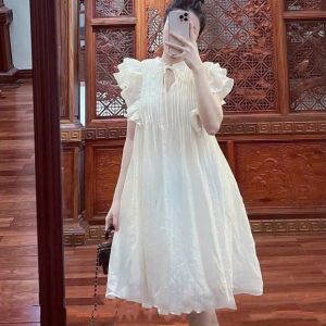 Váy bầu công sở thiết kế - đầm bầu mùa hè mát đẹpfree size 43-68kg