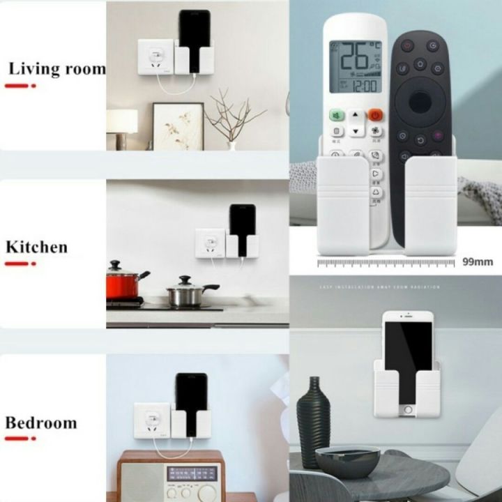 Holder%20Tempel%20Dinding%20Tempat%20Charger%20Hp%20Remote%20TV%20AC%20/%20Rak%20Cas%20Handphone%20Multifungsi%20-%20Image%205
