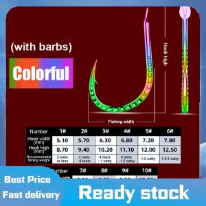 Sports🚴🏻♀️ 10pcs rồng quy mô Kirin iseni rực rỡ bạc và trắng cá thu lớn trò chơi móc Đen Pit Hoang Dã câu cá lớn trò chơi số lượng lớn móc