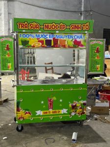 Xe Bán Trà Sữa Nước ép đẹp cơ khí Tân Ngọc Châu 0937 272 899