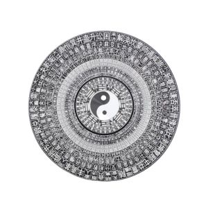 BEIBEI Handheld Tai Chi Fingertip Gyro Aluminium Alloy Bagua Pattern Relax Toy Gyroscope Rotating Zodiac Spinning Toys Office