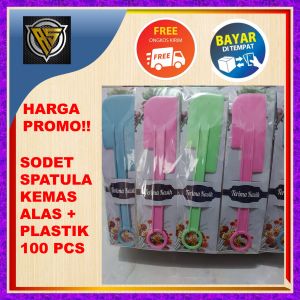 (100 PCS) Souvenir Pernikahan Sodet Solet Spatula Kemas Alas Shabby + Plastik Kado Hadiah Murah