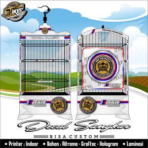 Stiker Sangkar Kosan BNR Racing Putih