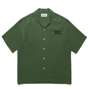 Classics Multicolour Retro Hawaii Short Sleeve Shirt Summer Casual Mens Womens Best Quality Turtleneck Loose WACKO MARIA Shirt
