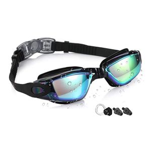 Swimming goggles plus earplugs adult swimming goggles HD diving goggles with anti-fog lens swimming goggles for both men and women waterproof goggles