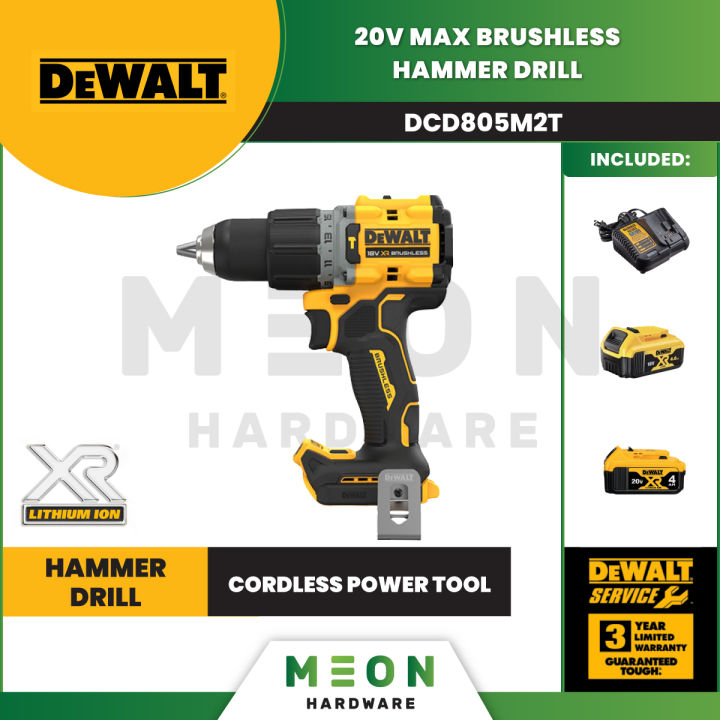 DEWALT DCD805M2TB1 13mm ( 1/2" ) 18/20V MAX* XR® Brushless Cordless