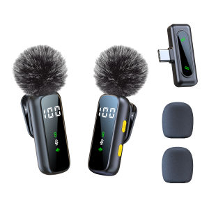 (HD1)2.4G Wireless Lavalier Mic Rotatable Clip USB-C Long Vlog Interview Streaming