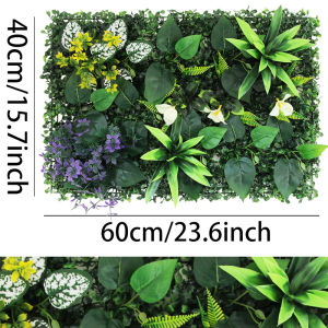 artificial plants home display DIY Artificial Plant Wall Panel Flower 60*40cm Simulation Maple Plant Sheet Fake Grass Turf UV Protection Artificial Fern Grass Home Garden Fence