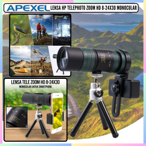 FAST DELIVERY APEXEL Lensa Kamera Hp Jernih Telephoto Super Zoom HD Ultra Wide 8-24X30 Monocular