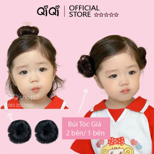Búi tóc giả cho bé gái 1 cặp - Kẹp búi tóc giả 2 bên cho bé Qiqishop