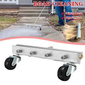 GFNIE4 4 Nozzle Design Car Chassis Washer Quick Connector Stainless Steel High Pressure Washer Multifunctional Adjustable Broom Road Cleaning Device Car Wash