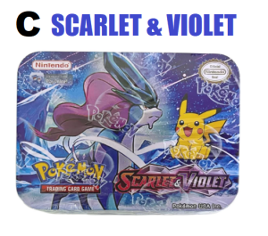 (Msia Stock) Pokemon Card Metal Box 15cm Brilliant Stars Scarlet & Violet Card Toy Card Game Mainan Budak Kad Pokemon Go 铁盒 游戏卡 神奇宝贝 宝可梦 游戏卡