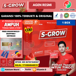 Susu Peninggi Badan S GROW Vitamin Herbal Kalsium Penambah Tinggi Badan Remaja Dewasa Paket E2
