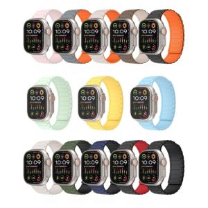 For Apple Watch Strap Series 10 & 9  45/46mm  Ultra 2 49mm Strap Tactical Magnetic Silicone Loop Band with SecureFit Lock Strap Rugged SweatGuard Design Skin-Safe