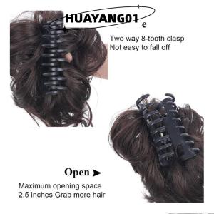 HUAYANG01 [2023 new HOT FASHION] Tổng hợp tóc Bun chignon lộn xộn xoăn gripping clip kẹp tóc đàn hồi scrunchy Tóc Giả mảnh cho phụ nữ kẹp tóc