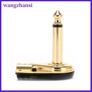 wangzhansi อะแดปเตอร์แจ็คเชื่อมต่อแป้นเหยียบเอฟเฟกต์กีตาร์6.35มม. ปลั๊กกีตาร์ไฟฟ้า