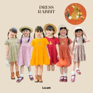 Dress Anak Rabbit Lucuna Mix Warna ukuran 1 -5 th bahan adem