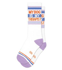 Gumball Poodle My Dog Is My Therapist Gym Crew Socks (One Size Fits Most)