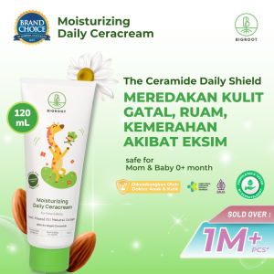 Bigroot Moisturizing Daily Ceracream Face & Body Lotion With 6x Vegan Cere - Meredakan Kulit Gatal Ruam Kemerahan Akibat Eksim