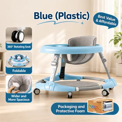 Beige Baby walker Walker for baby Boy&Girls push walker for baby with music baby walking trainer baby wolker with sound