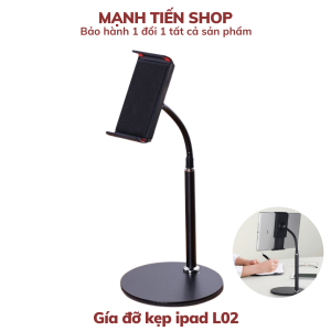 Giá Đỡ Điện Thoại Để Bàn Kẹp Điện Thoại Ipad Livestream Xem Video Xoay 360 Độ L02