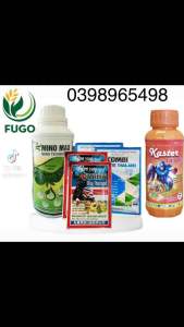 Phân bón lá BỘ Kéo đọt 1 chai Amino Max +1 chai Kaster + 2 gói combi + 2 gói Panther ( pha 400 lít)