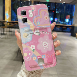 Phone Case for Infinix Smart 9 HD sunshine colorful flowers with Card Pocket Design clear Silicone Soft Casing Infinix Smart 9HD beautiful Phone Casing Cover