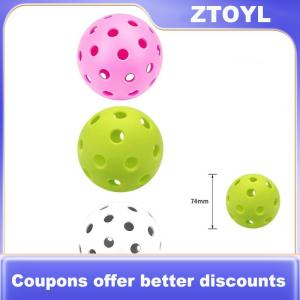 【ZTOYL】 3Pcs Golf Quả Bóng Thực Hành Chọn Lỗ Bóng Trắng Màu Xanh Vàng Cam Màu Đỏ Trong Nhà ourdoor Golf Nhựa Bóng