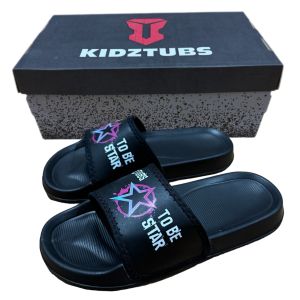 KIDZTUBS Sandal Anak Laki Laki Karet Slip On Selop Slide Jepit Karakter Hitam 6 10 Tahun Kaki Fashion 1958100124