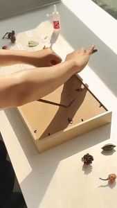 6/8/10inch SizeDIY Wooden Flower Frame Hollow Frame Photo Frame Dehydrated Flower Storage Shadow Box