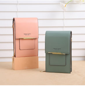 Tas Hp Kulit Wanita Touchscreen Dompet Cewek Import Tas Selempang Wanita Serbaguna Tas Mini Korea Dompet Hp Wanita Terbaru Dompet Kartu Imut kekinian