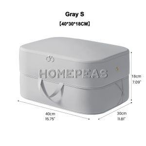 Homepeas® Wardrobe Compression Organiser Travel Storage Bag Compressible beige zippered with handles exhaust hole compact storage.