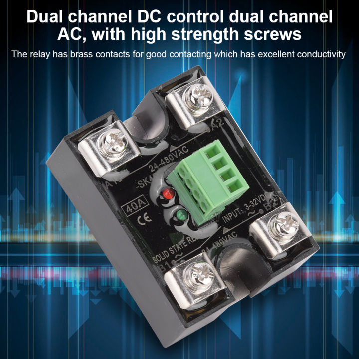 Solid State Relay SSR 24-480VAC Channel DC Control Channel AC Relay ...