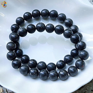 Premium Grade Natural Black Arahant Relic Agate Shou Pai & Bracelet