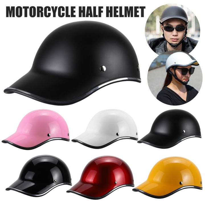 QSJ STORE Motorcycle Helmet Baseball Cap Adjustable Bike Half Helmet Scooter MTB Cycling Safety Hard Hat For Women Men Bicycle Helmets