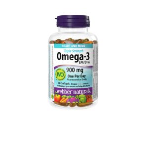 ( Hàng công ty có tem) Omega-3 Triple Strength L/120 viên WEBBER NATURALS  Hỗ trợ tim mạch não bộ và khớp