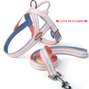 Dây dắt Chó kèm đai yếm có đệm xốp mềm mại Kafuli (mẫu mới) - Love Pets Shop