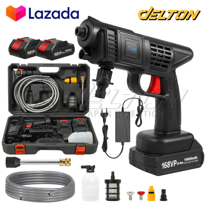 TOMA JAPAN เครื่องฉีดน้ำไร้สาย SP-168F พร้อมแบตเตอรี่ Li-ion 2 ก้อน