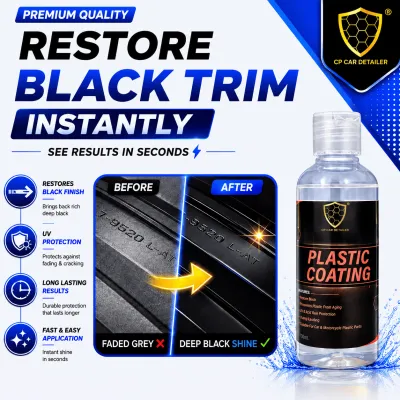 【CP CAR Detailer】Plastic Coating 100ML Restore Car Exterior Rubber Plastic UV Protection Prevent Aging