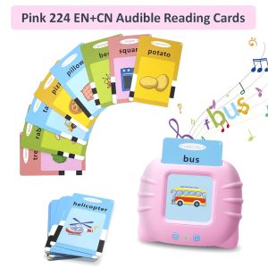 Early Learning Flash Cards Reader Machine 224/510pcs Cards English Chinese Language Kids Early Education Device Talking Toys 儿童益智卡片早教机