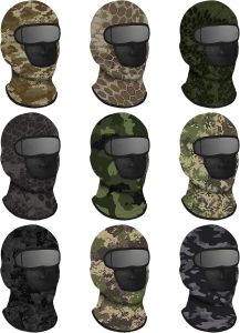 SATINIOR 9 Pcs Camo Balaclava Ski Mask Face Sun Mask