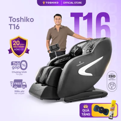 Ghế Massage Toàn Đa Năng Toshiko T16 - Sở hữu con lăn 4D massage di chuyển Ghế Matxa Toàn Thân Cao Cấp công nghệ AI với chức năng tự động mát xa đa năng sở hữu hệ thống mát xa nhiệt