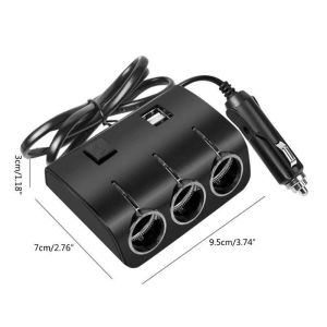 Bộ Chia Tẩu Sạc Ô Tô 3 Cổng Tẩu Chia Sạc 2 Cổng USB Sạc Điện Thoại Ô Tô Olesson Nguồn 12V/24V