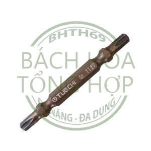 Mũi bắn vít hoa thị có lỗ 2 đầu dài 65mm hãng TUOCHI cho máy khoan bắn vít